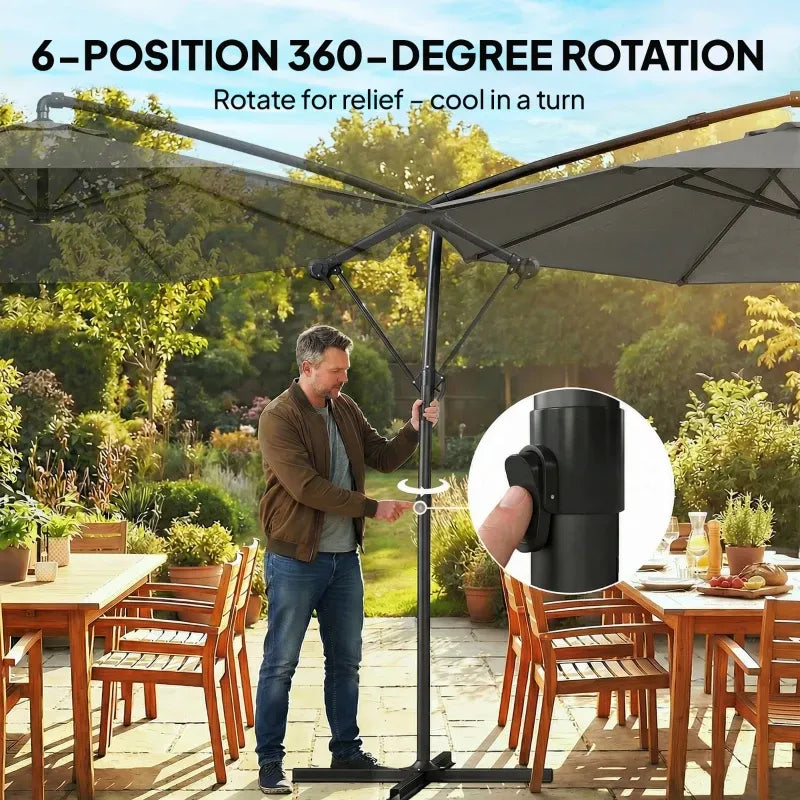 Modern Style Outdoor Hanging Cantilever Umbrella