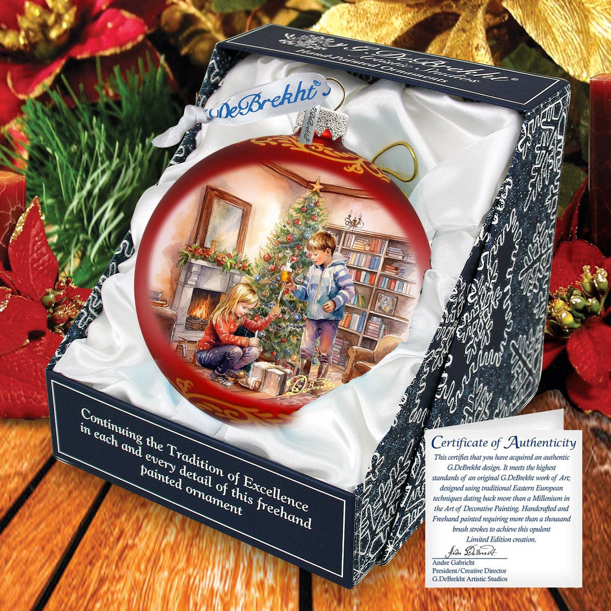 Cherished Moments Lg Glass Ornament by G. Debrekht - Christmas Decor - 73931