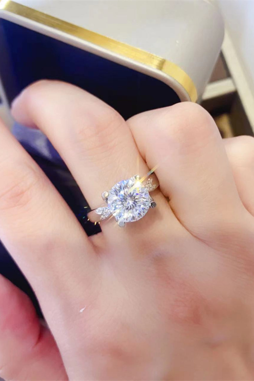 2 Carat Brilliant Round Cut Sparkala™ Platinum Over Pure Sterling Silver Ring