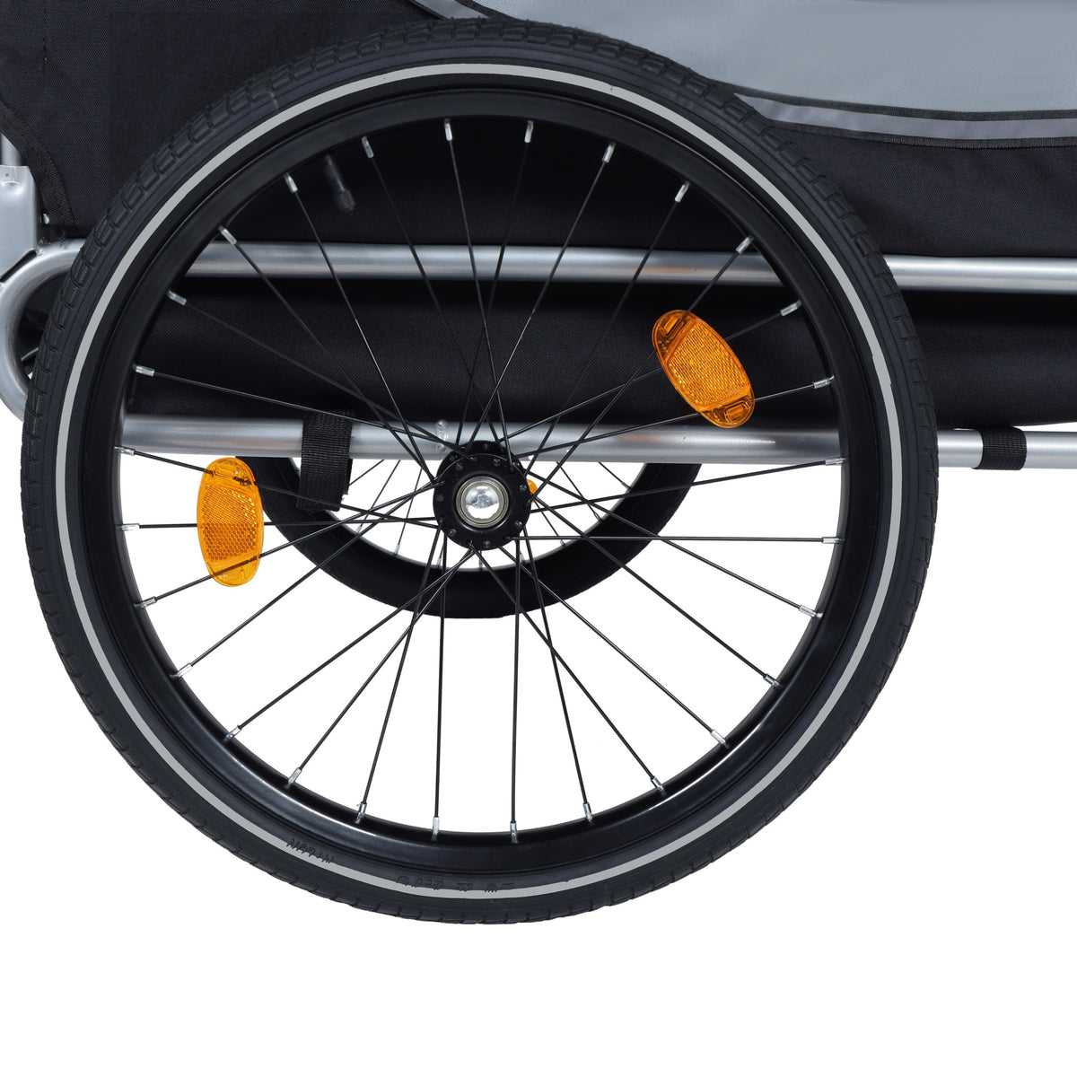 Large Folding Bike Trailer for Dogs – 66LB Capacity All-Terrain Pet Carrier