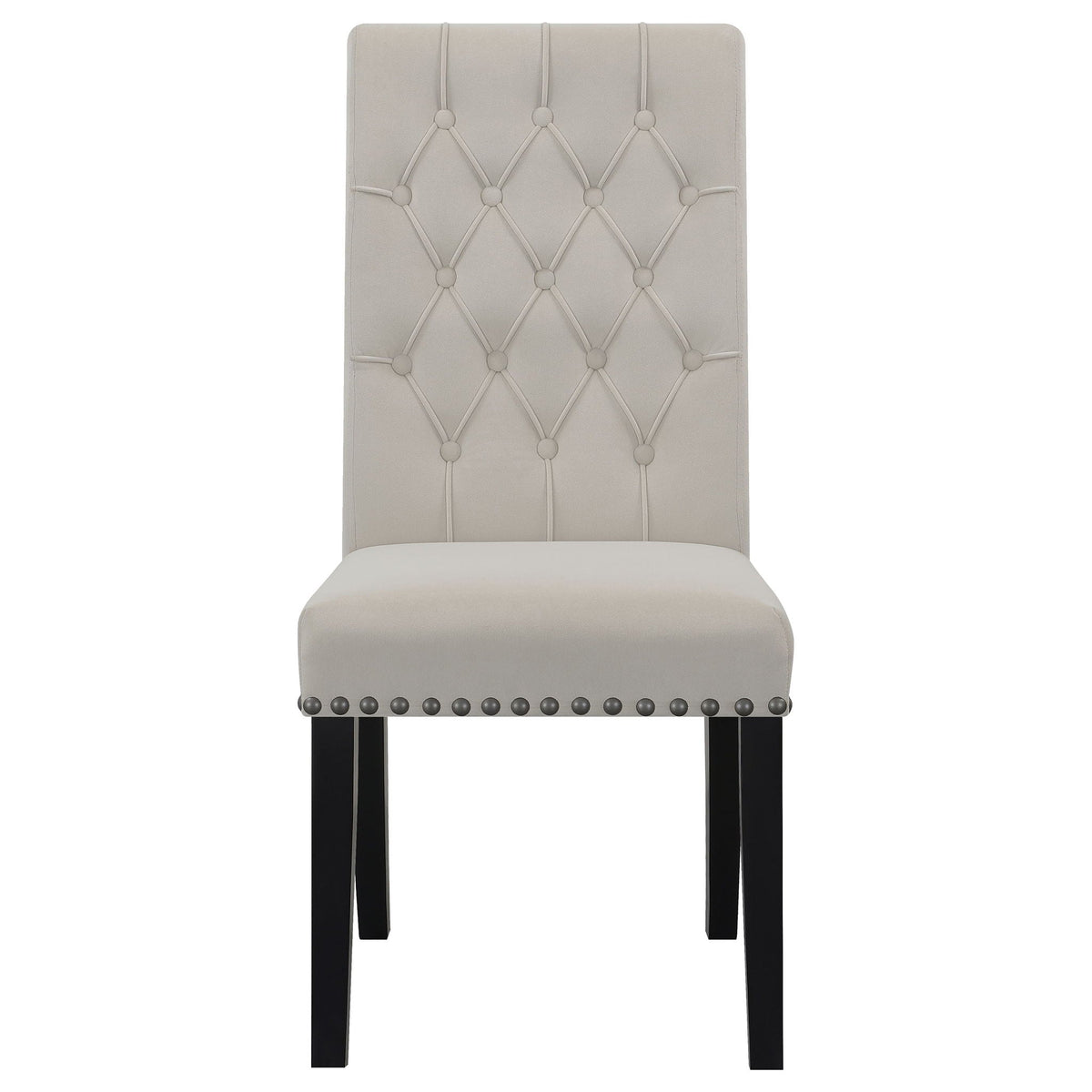 Tufted Rolled Backrest Side Chairs (Set of 2)