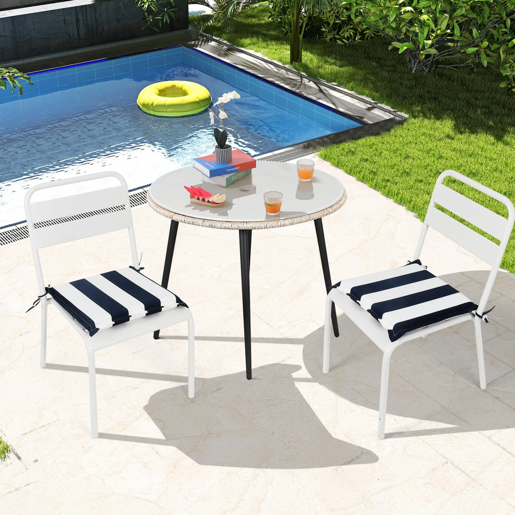 4PCS Outdoor Patio Seat Cushion Replacement with Ties