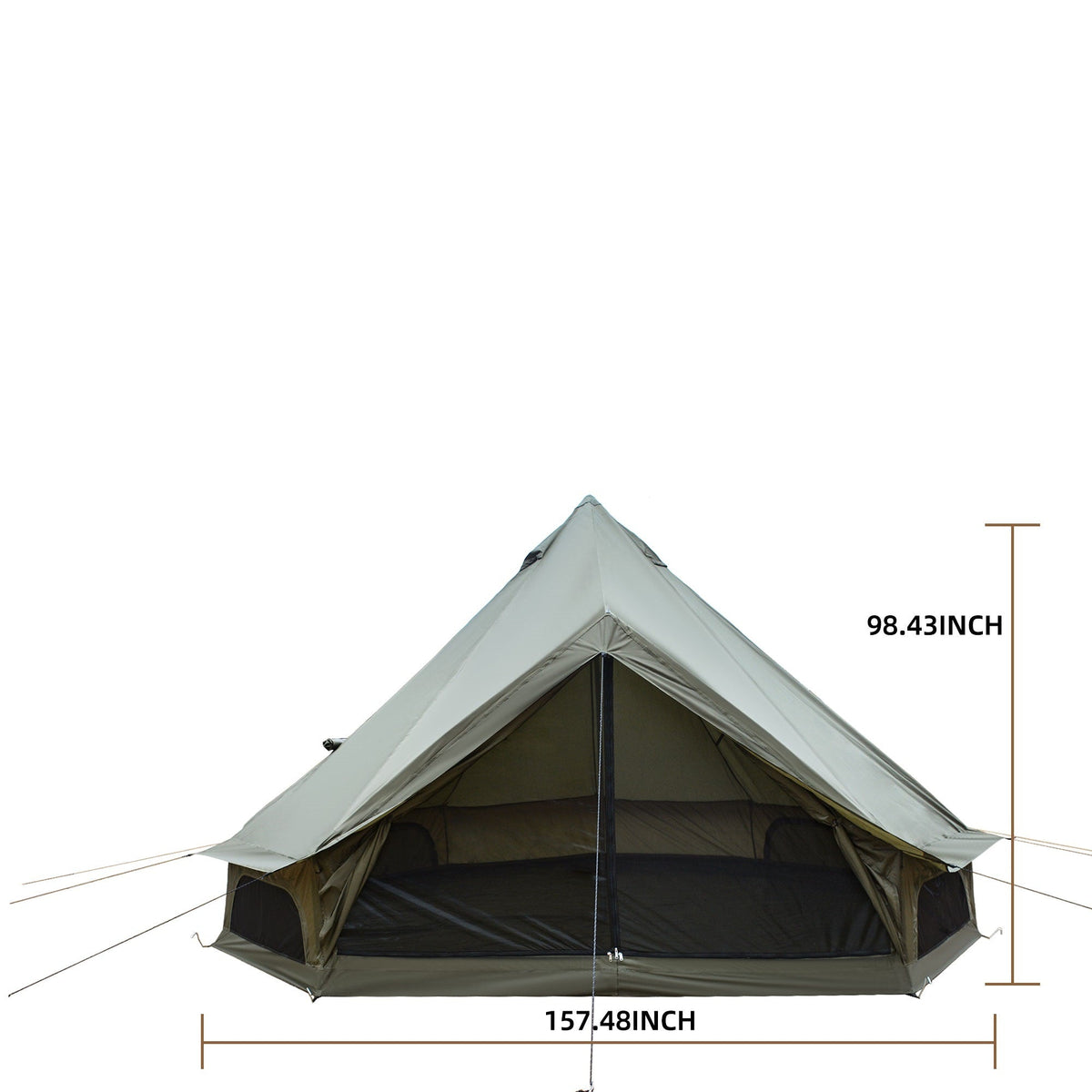 Oxford Bell Tent for Family Camping - Spacious 13.1ft Yurt with Stove Jack