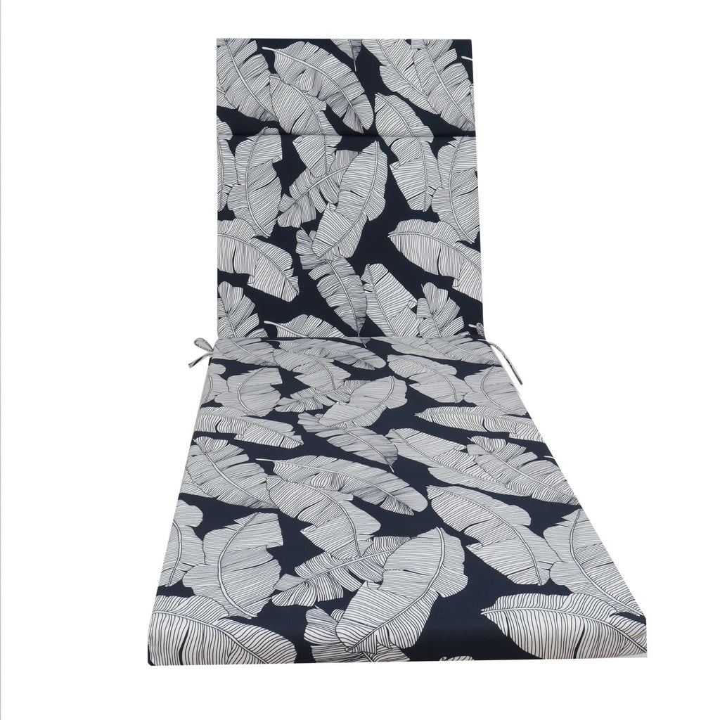 2 Piece Chaise Lounge Chair Cushion Set With Ties