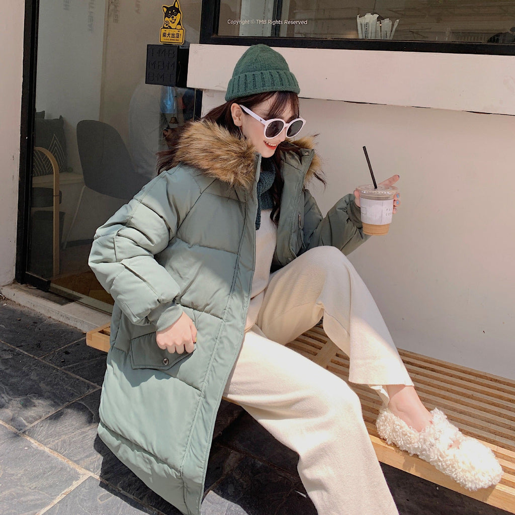 New Winter Mid-length Loose Plus-size Down Padded Jacket For Women