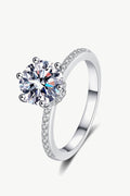 Rhodium Over Pure Sterling Silver 2 Carat Brilliant Round Cut Sparkala™ Ring