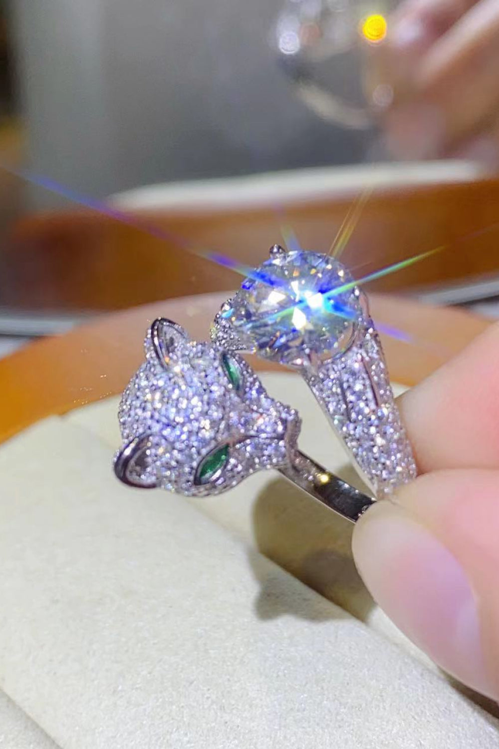 2 Carat Red Sparkala™ Adjustable Animal Ring