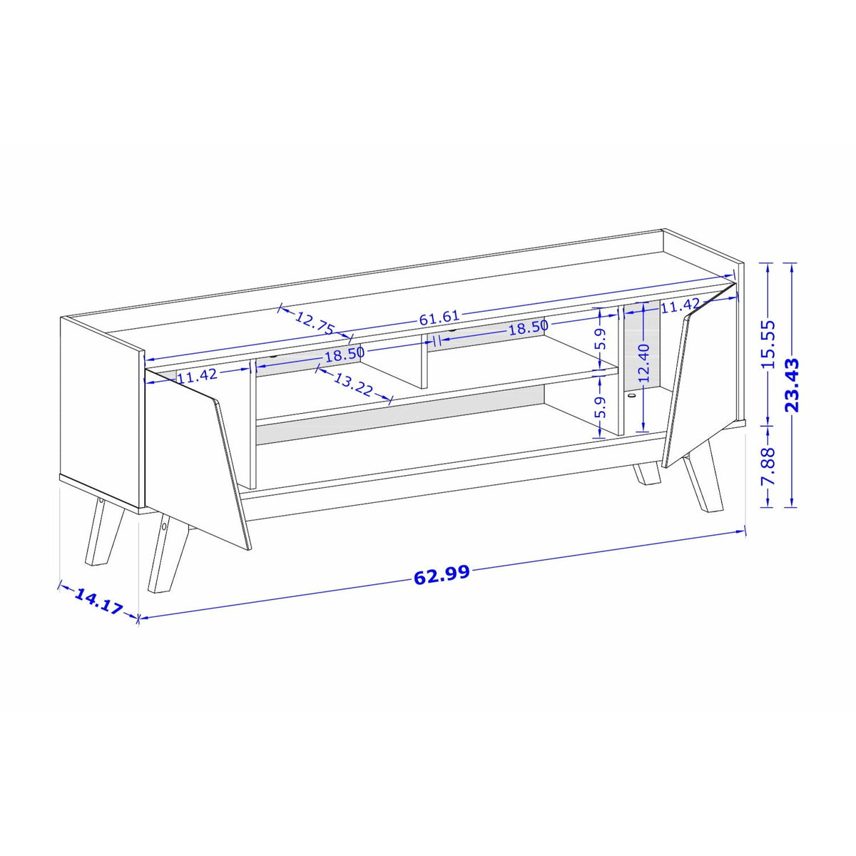 Marcus - TV Stand With 5 Shelves