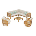 Royal Acacia 6-Piece Sofa Sectional Set - Beige