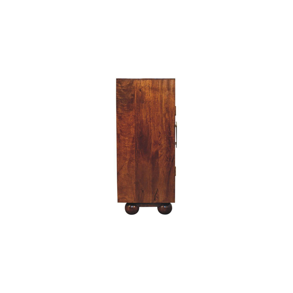 Wavecrest Cabinet, 4 Shelves - Chestnut
