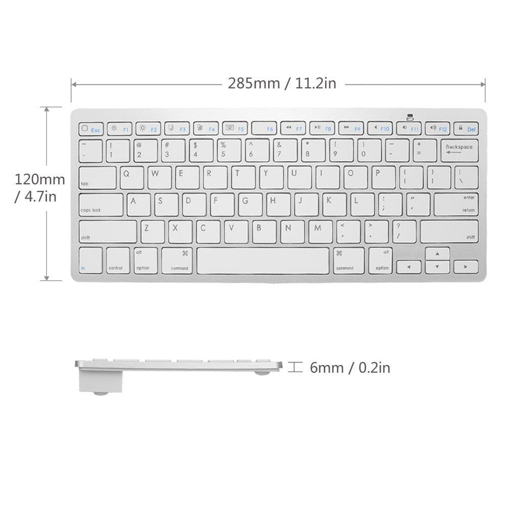 Bluetooth 3.0 Wireless Keyboard for Apple Ipad-1 1 2 3 4 Mac Computer PC Macbook
