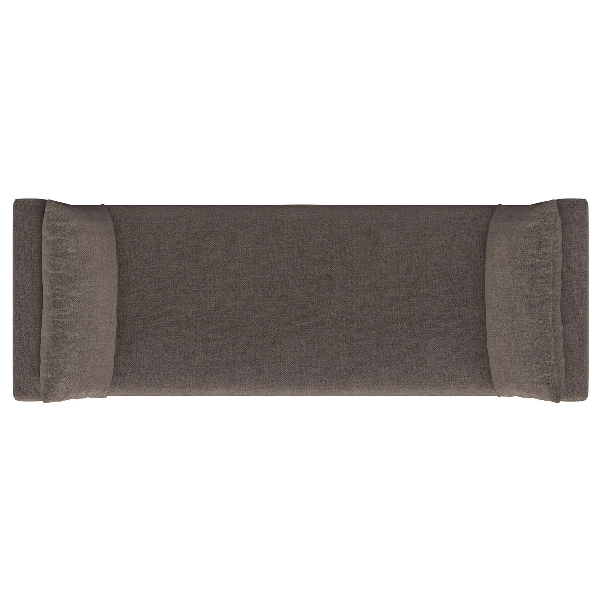 Isiah - Raised Arm Accent Bench - Brown