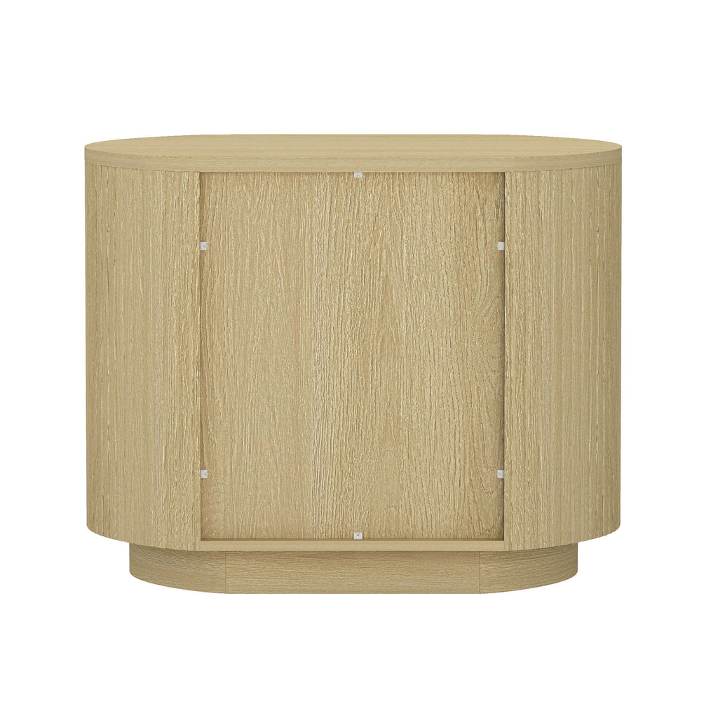 Olivia - Nightstand & 2 Drawers - Oak