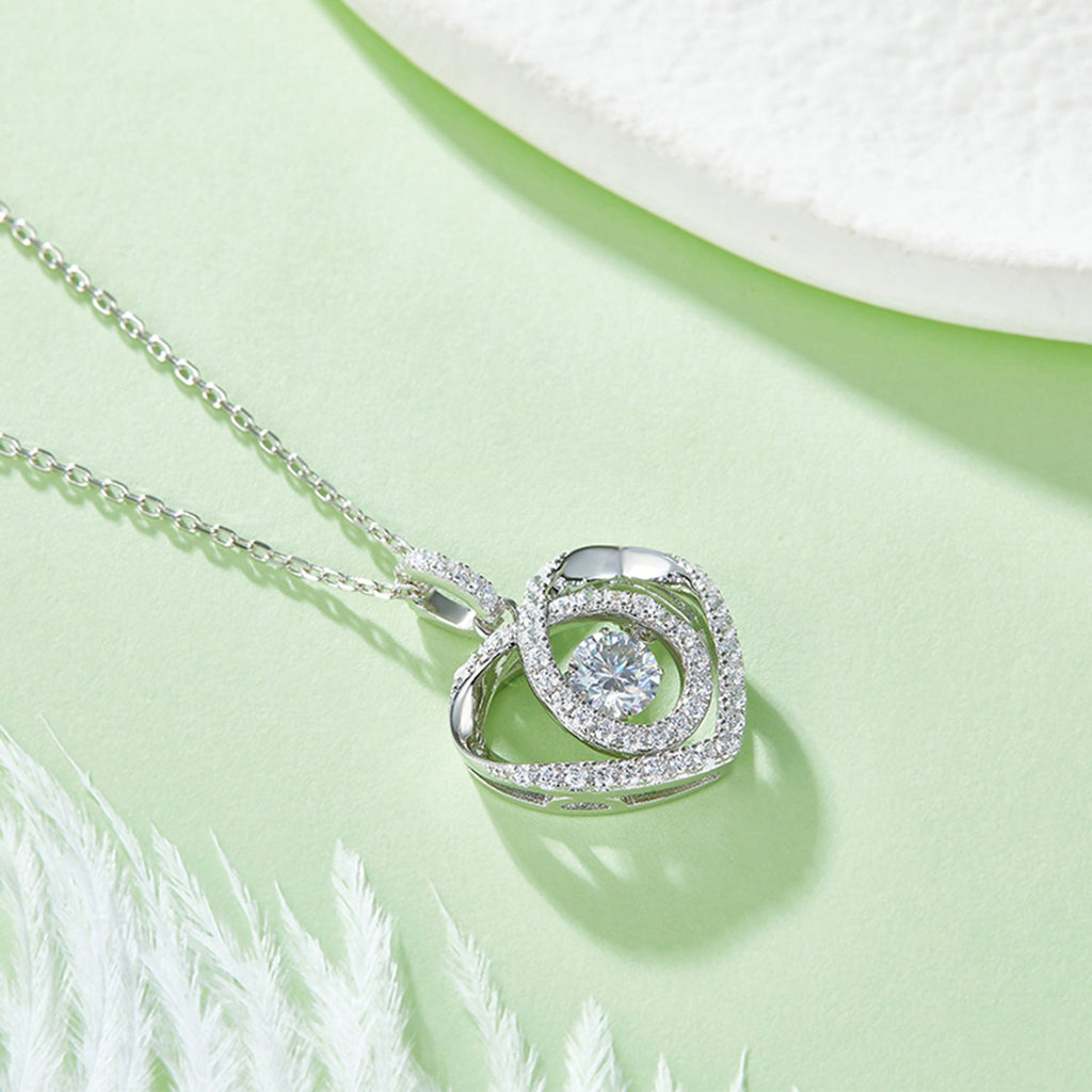Sparkala™ Pure Sterling Silver Heart Shape Necklace