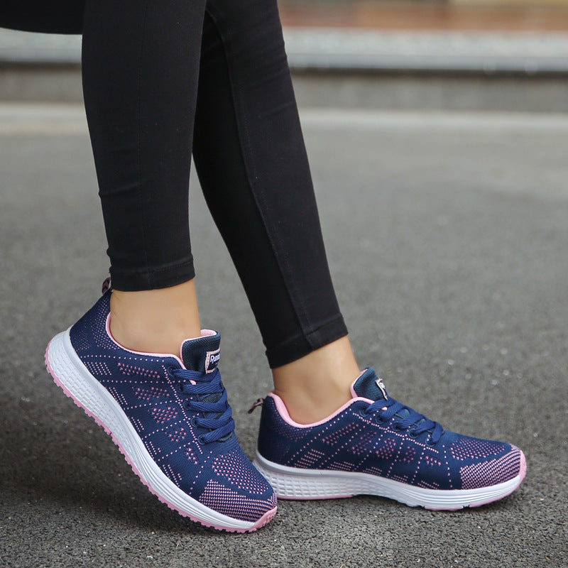 Women's Mesh Wedge Sneakers – Lightweight Breathable Walking Shoes