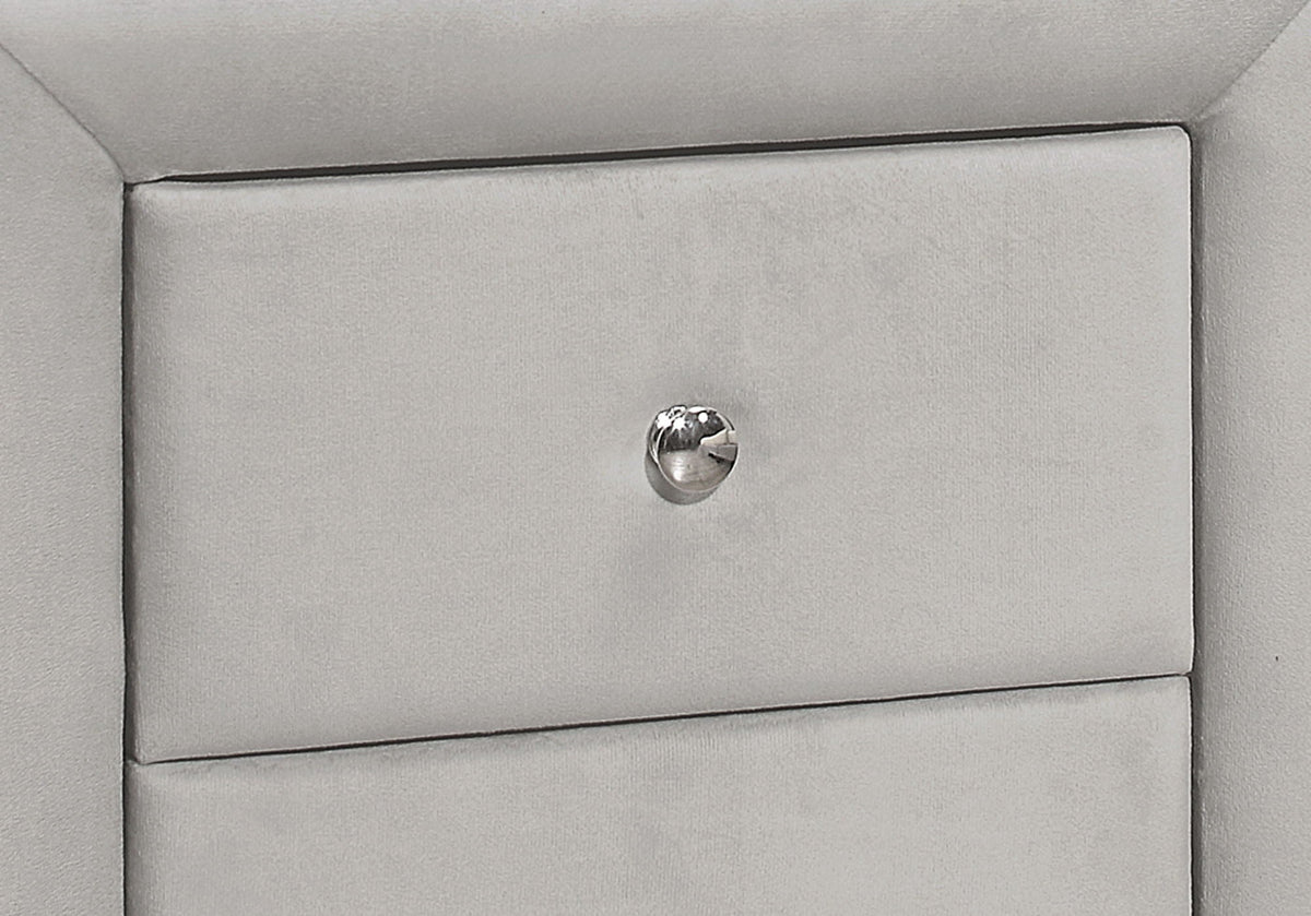 Nightstand With Storage Drawer, Upholstered, Transitional
