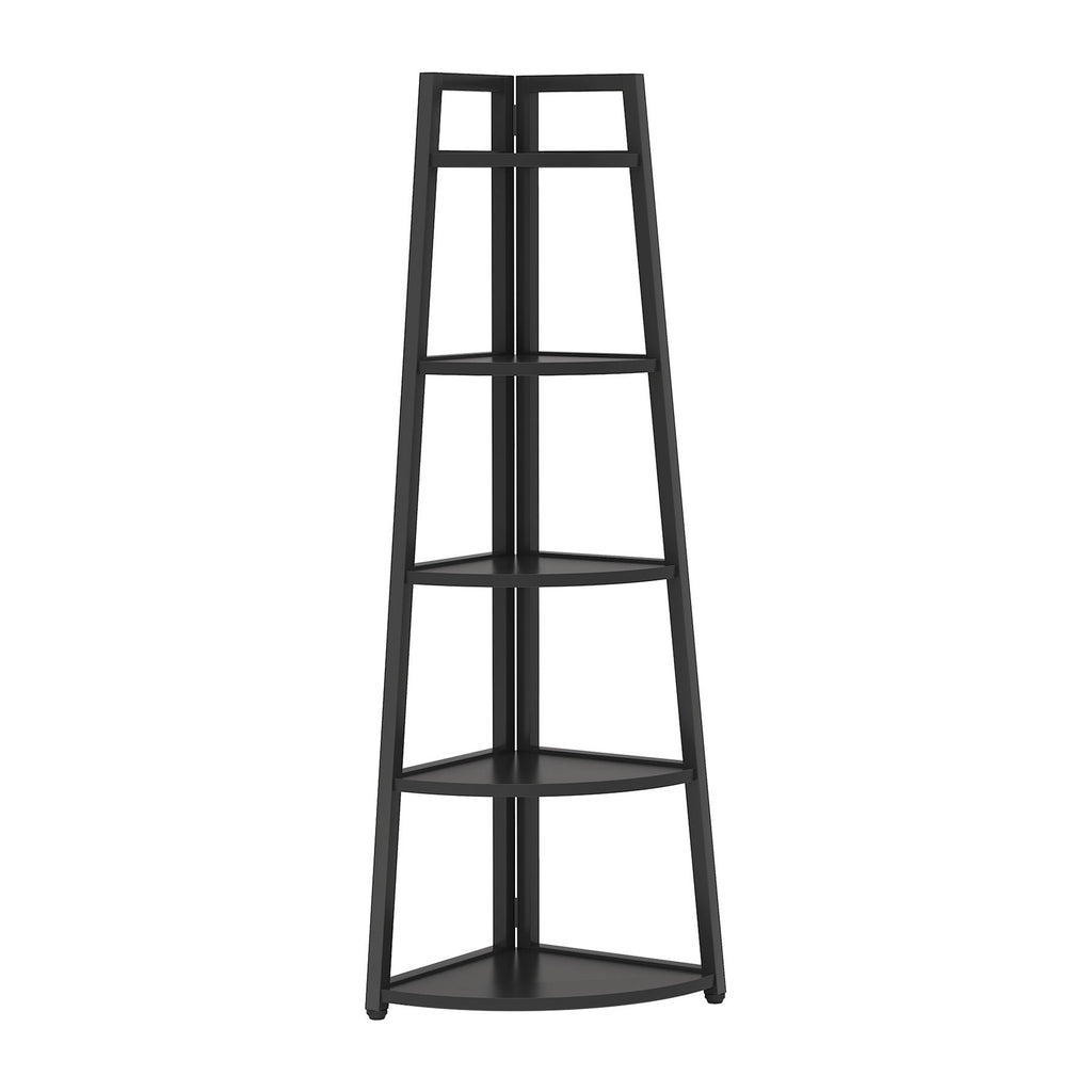 Tall 5 Tier Corner Bookshelf For Living Room