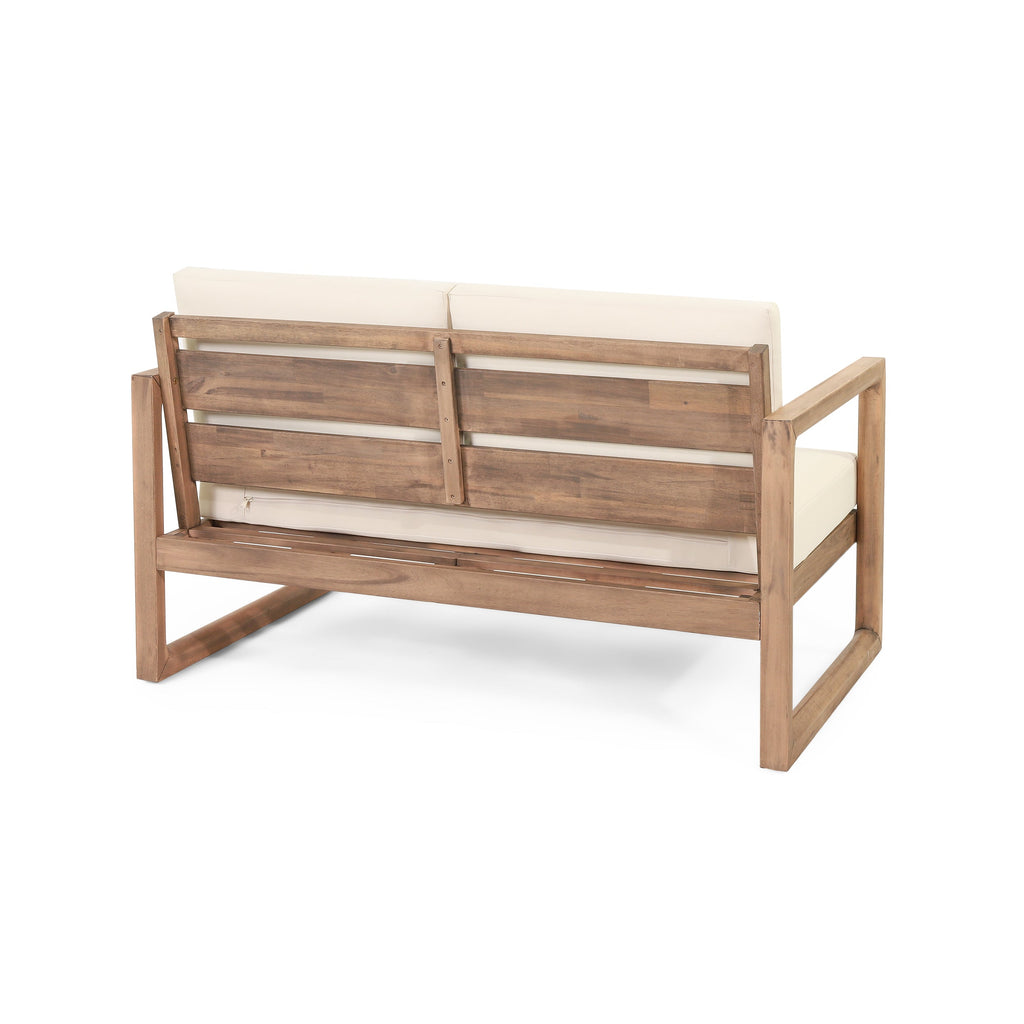 4-Pieces Acacia Wood Patio Furniture Set