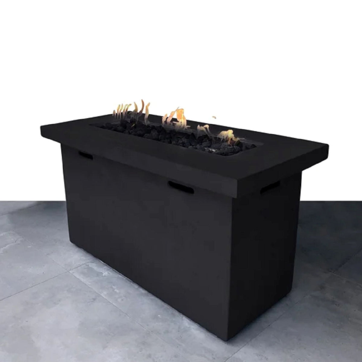 Reinforced Propane Outdoor Fire Pit Table Durable Construction - Charcoal