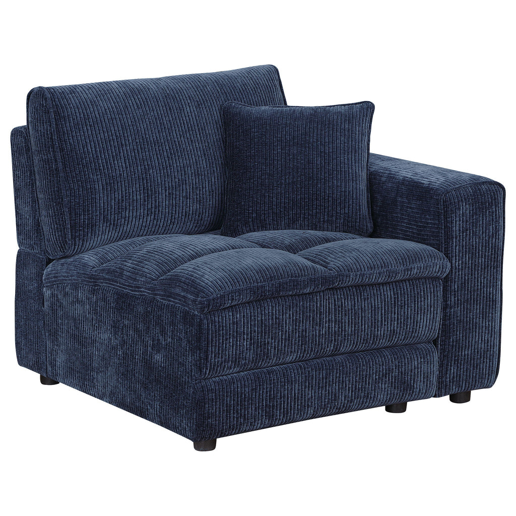 Azure - 5 Piece Upholstered Modular Sectional Sofa - Blue