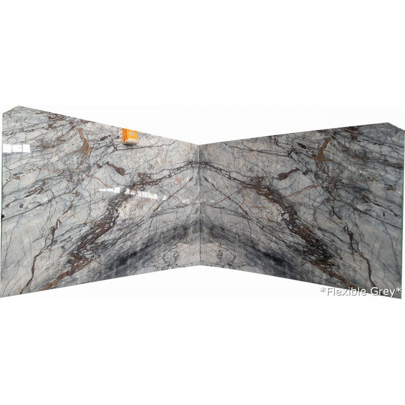 Flexible Grey Bookmatching Marble Slabs Polished - Livfloors Collection