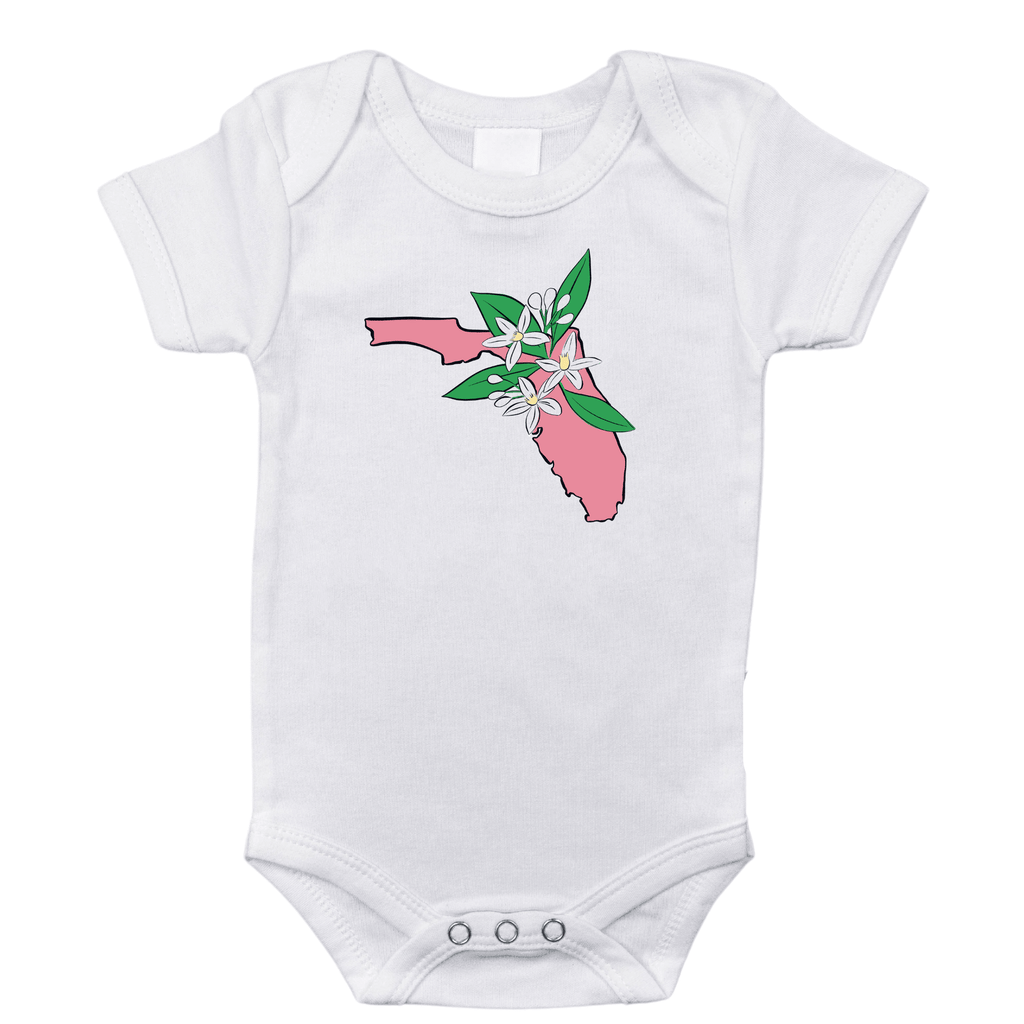 Florida Girl Gift Bundle: Swaddle, Bib & Onesie | Organic Cotton