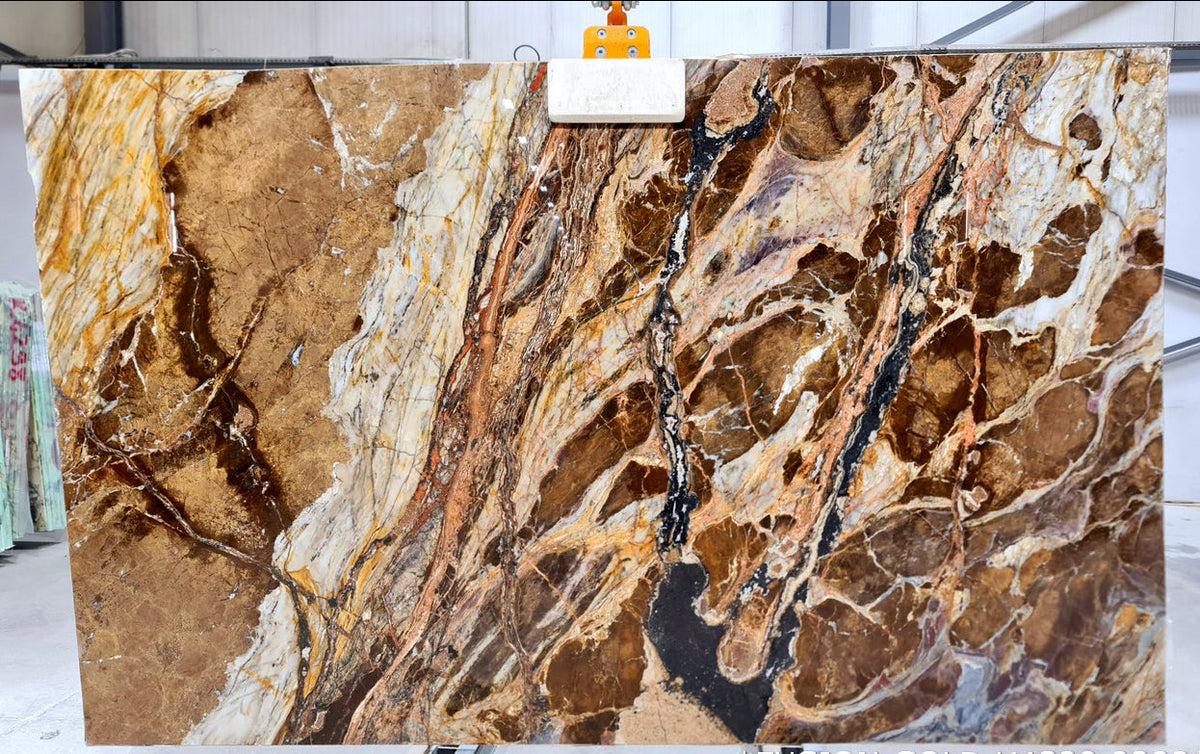 Fusion Gold Bookmatching Marble Slabs Polished - Full Truckload