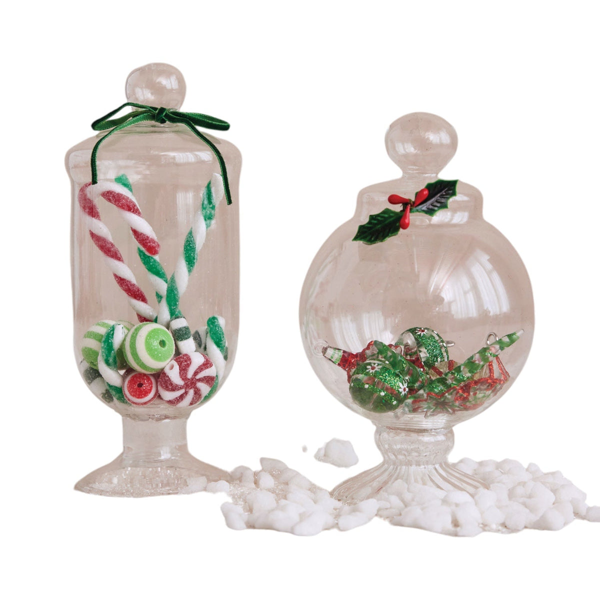 Glass Apothecary Candy Jar Decor with Faux Candy