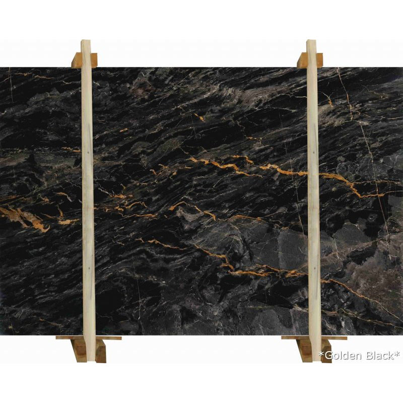 Golden Black Bookmatching Marble Slabs Polished - Full Truckload
