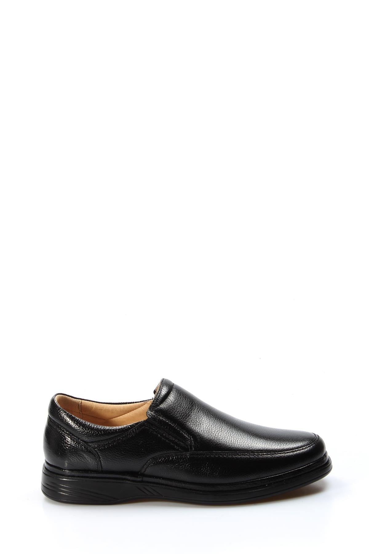 Men's Black Orthopedic Leather Loafers - Wessi
