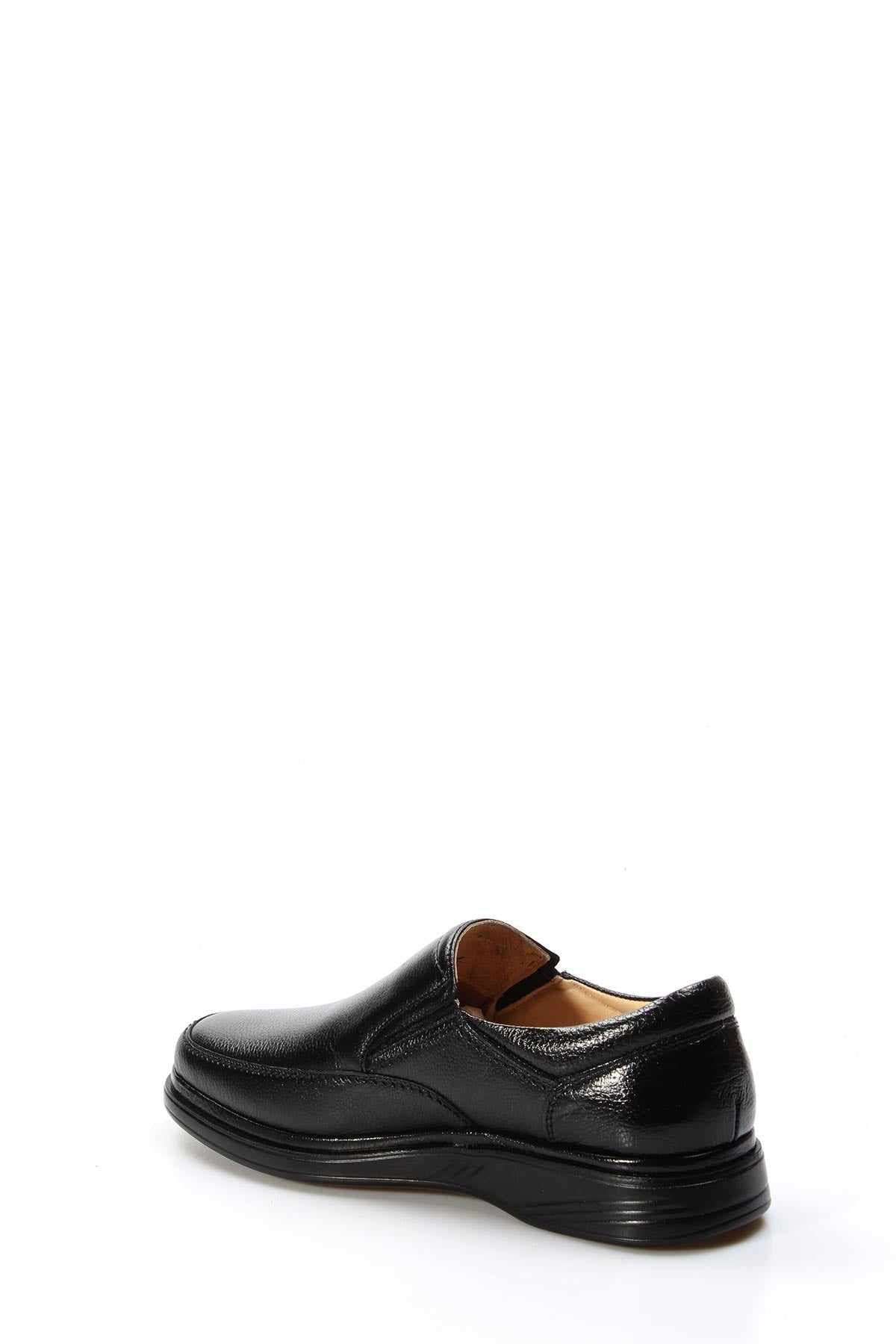 Men's Black Orthopedic Leather Loafers - Wessi