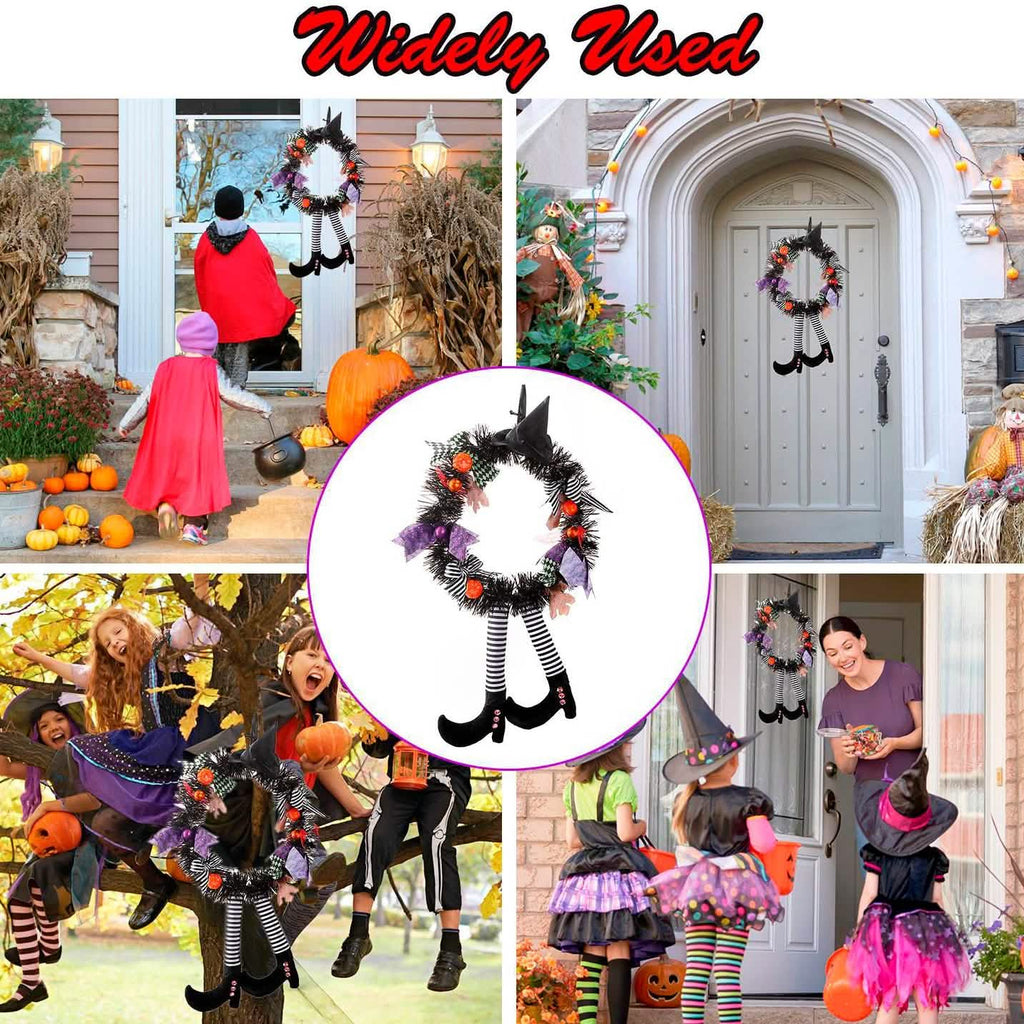 Halloween Witch Wreath Pumpkin Decorations