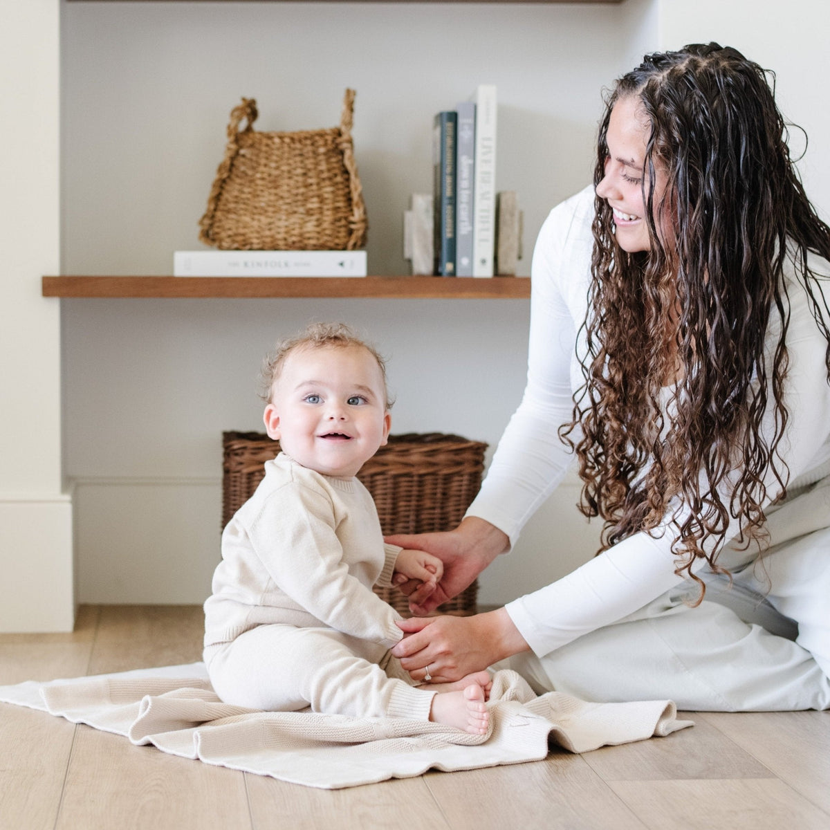 Heirloom Cotton Knit Receiving Blankets