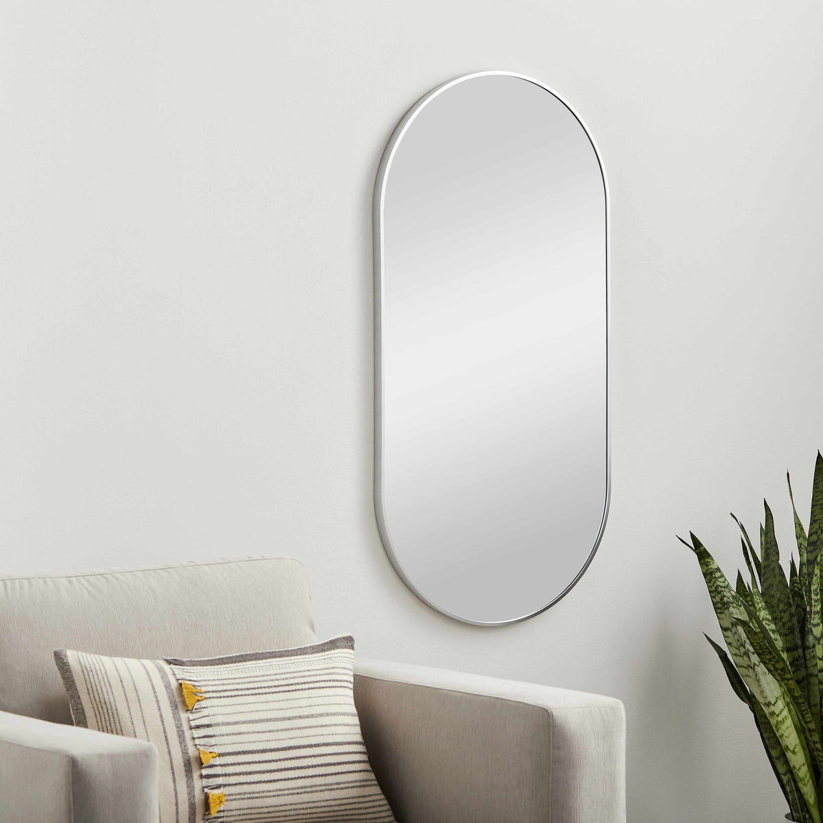 Hagenburg Silver Iron Frame Mirror