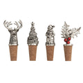 Christmas Cast Aluminum Bottle Stoppers | 4 Styles