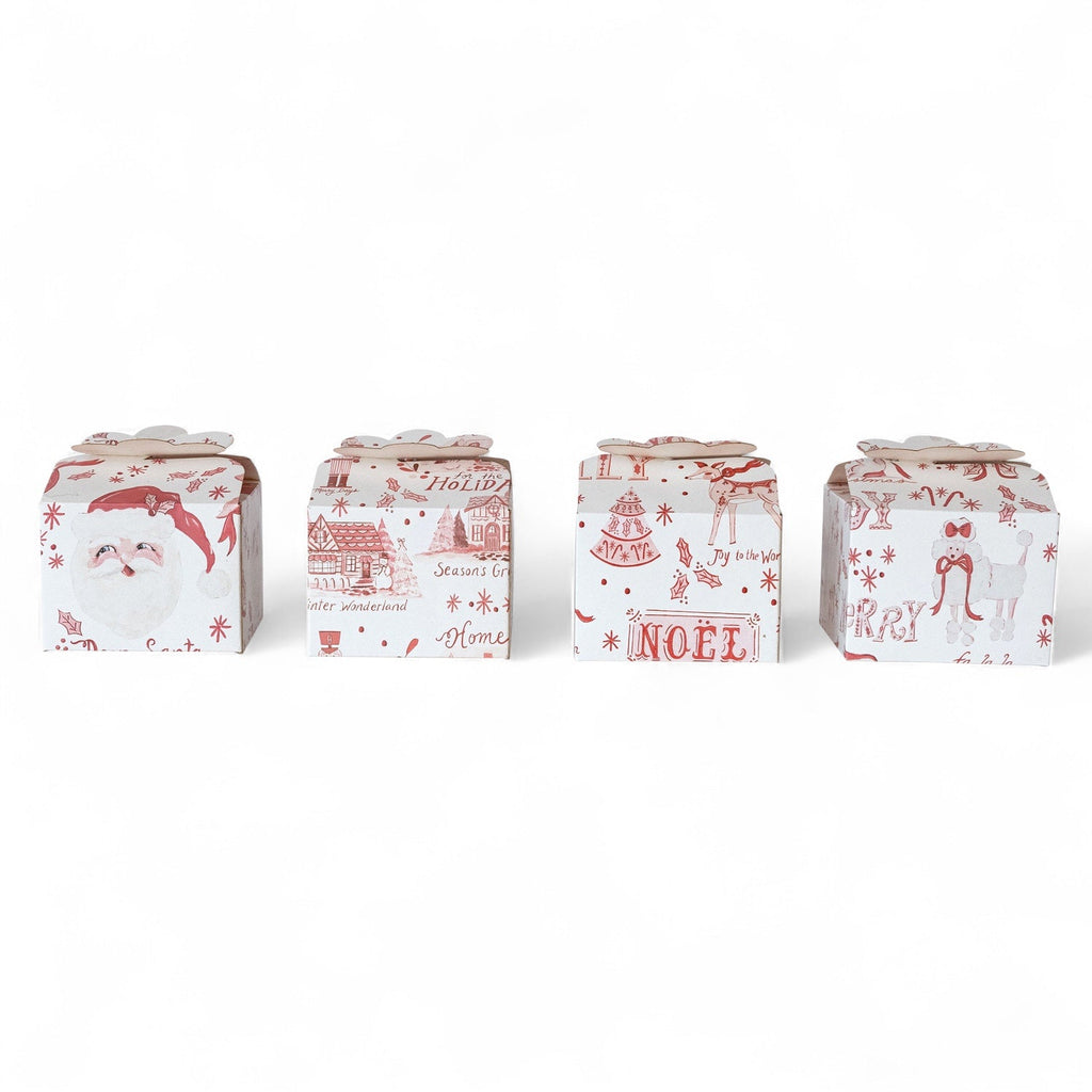 Holiday Printed Interlocking Gift Boxes | 4 Styles