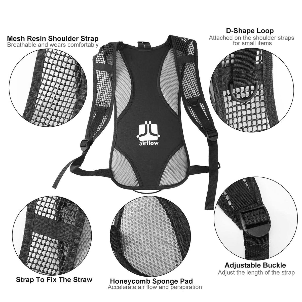 Hydration Backpack Pack with 2L Water Bladder