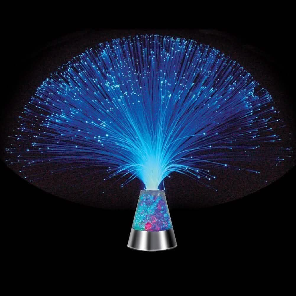 Ice Fiber Optic Light with Color-changing Crystal Base