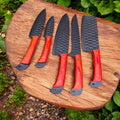 Premium Custom Knife Set for Chefs – Stainless Steel, Exotic Wood