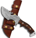 Weyland Tracker Knife – Handmade Damascus Survival Blade with Rosewood Handle