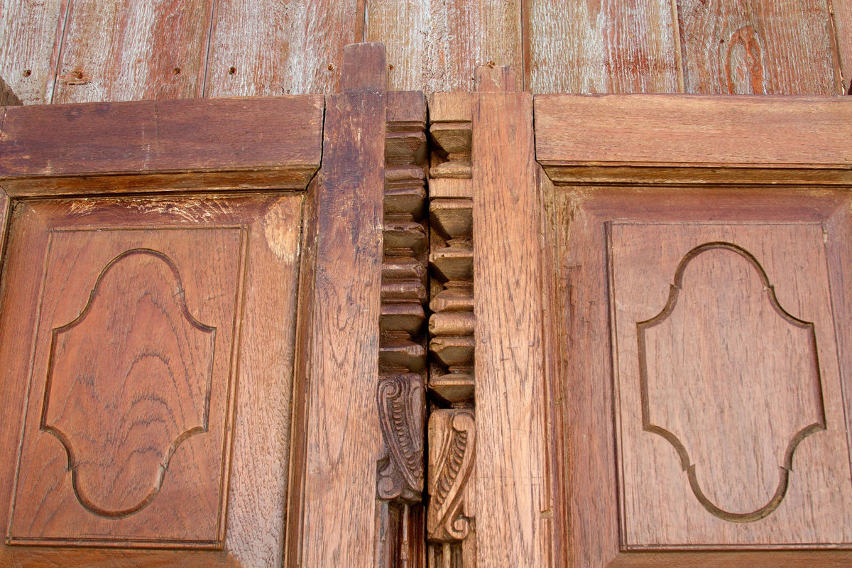 Antique Teak Indo-Portguese Carved Doors