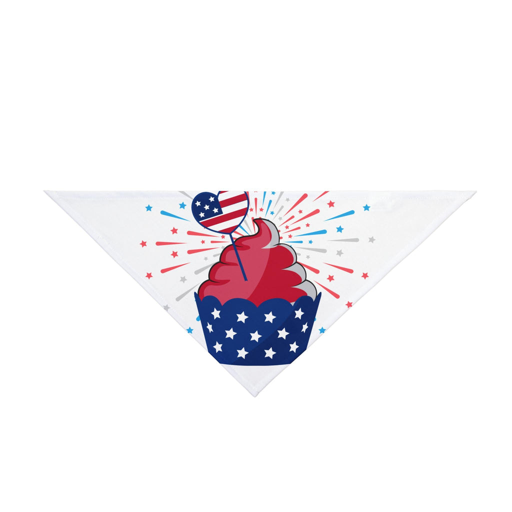 Patriotic Cupcake Pet Bandana | Fourth of July Stars and Stripes