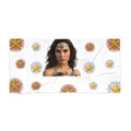 Wonder Heroine Portrait beach towel | star emblem pattern