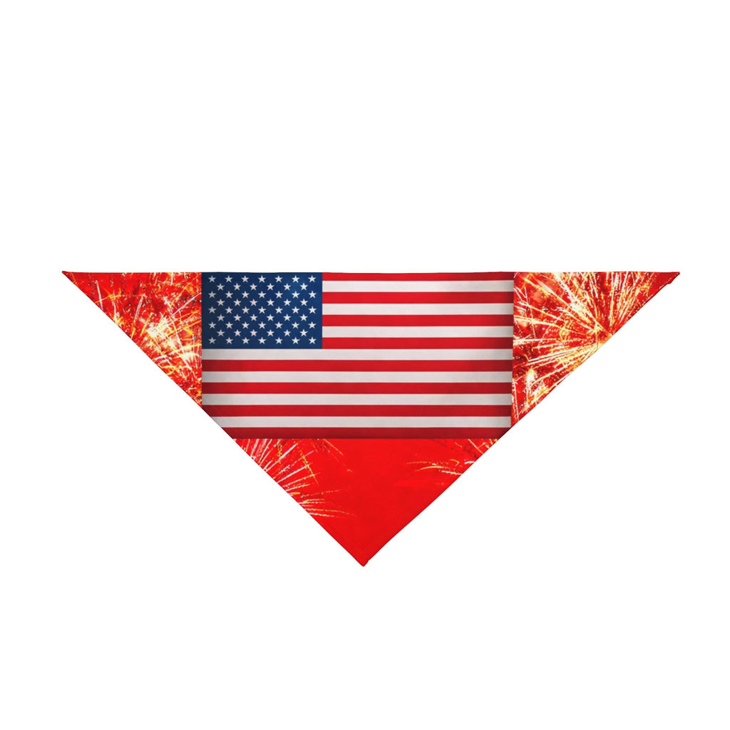 American Flag Pet Bandana | Stars and Stripes Fireworks Bandana