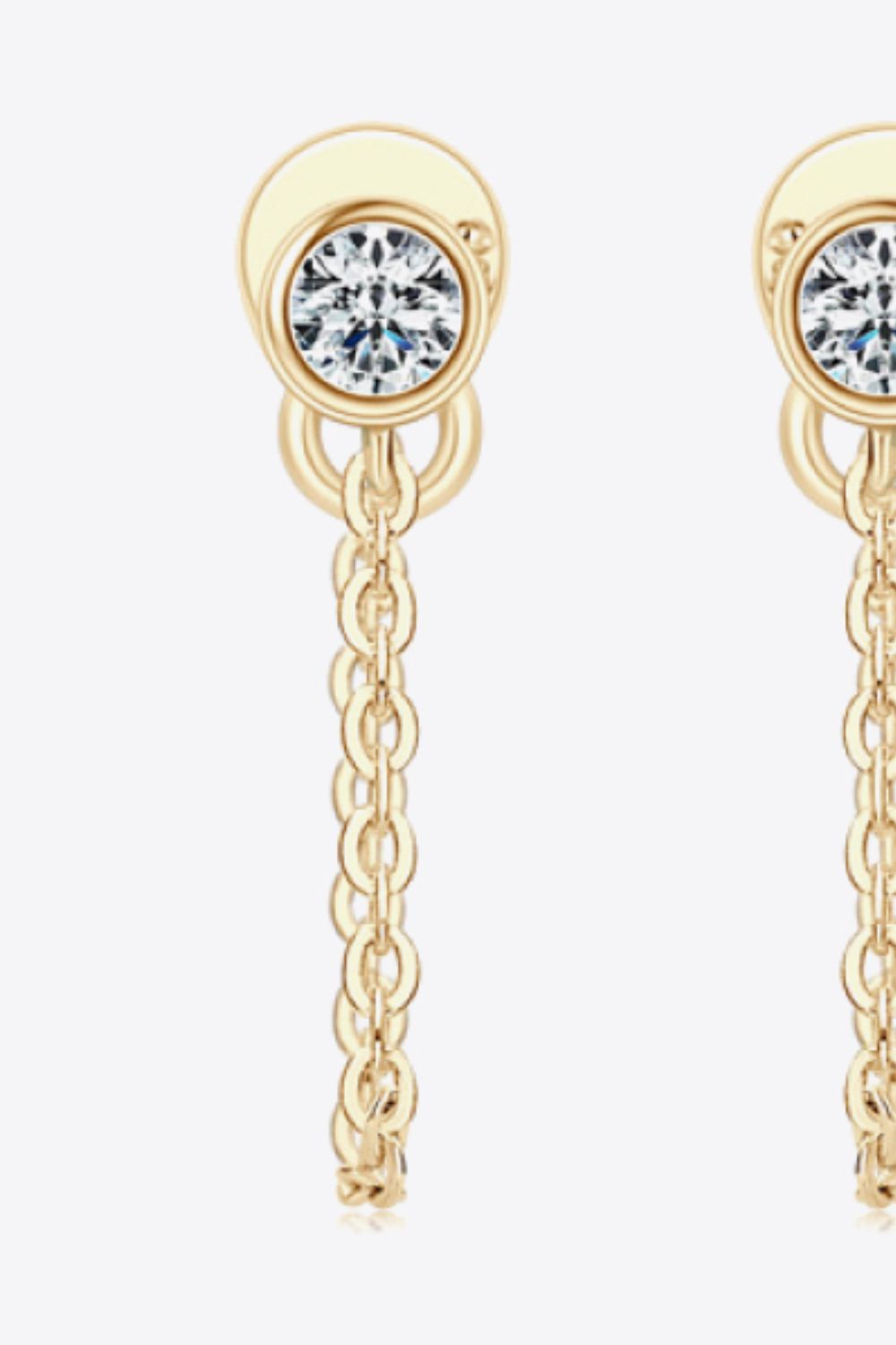 Inlaid Sparkala™ Chain Earrings (Platinum-Plated Fine Silver)
