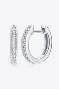 Inlaid Sparkala™ Hoop Earrings (Platinum-Plated Fine Silver)