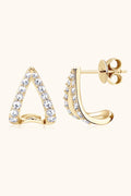 Sparkala™ Minimalist Platinum-Plated 925 Sterling Silver Earrings
