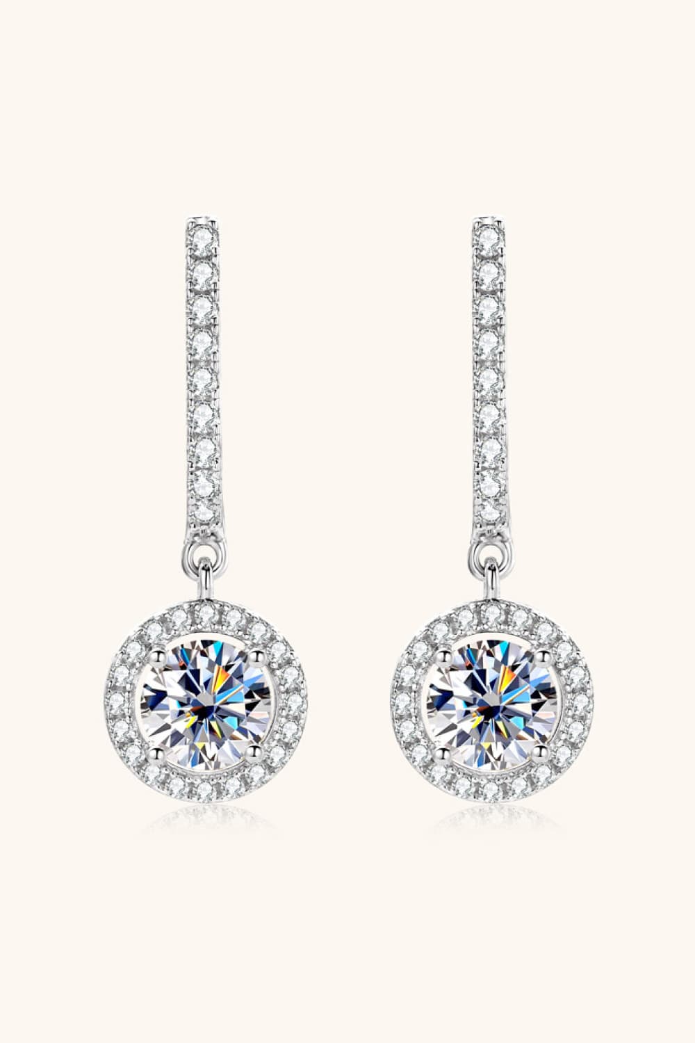 2 Carat Sparkala™ Platinum-Plated 925 Sterling Silver Drop Earrings