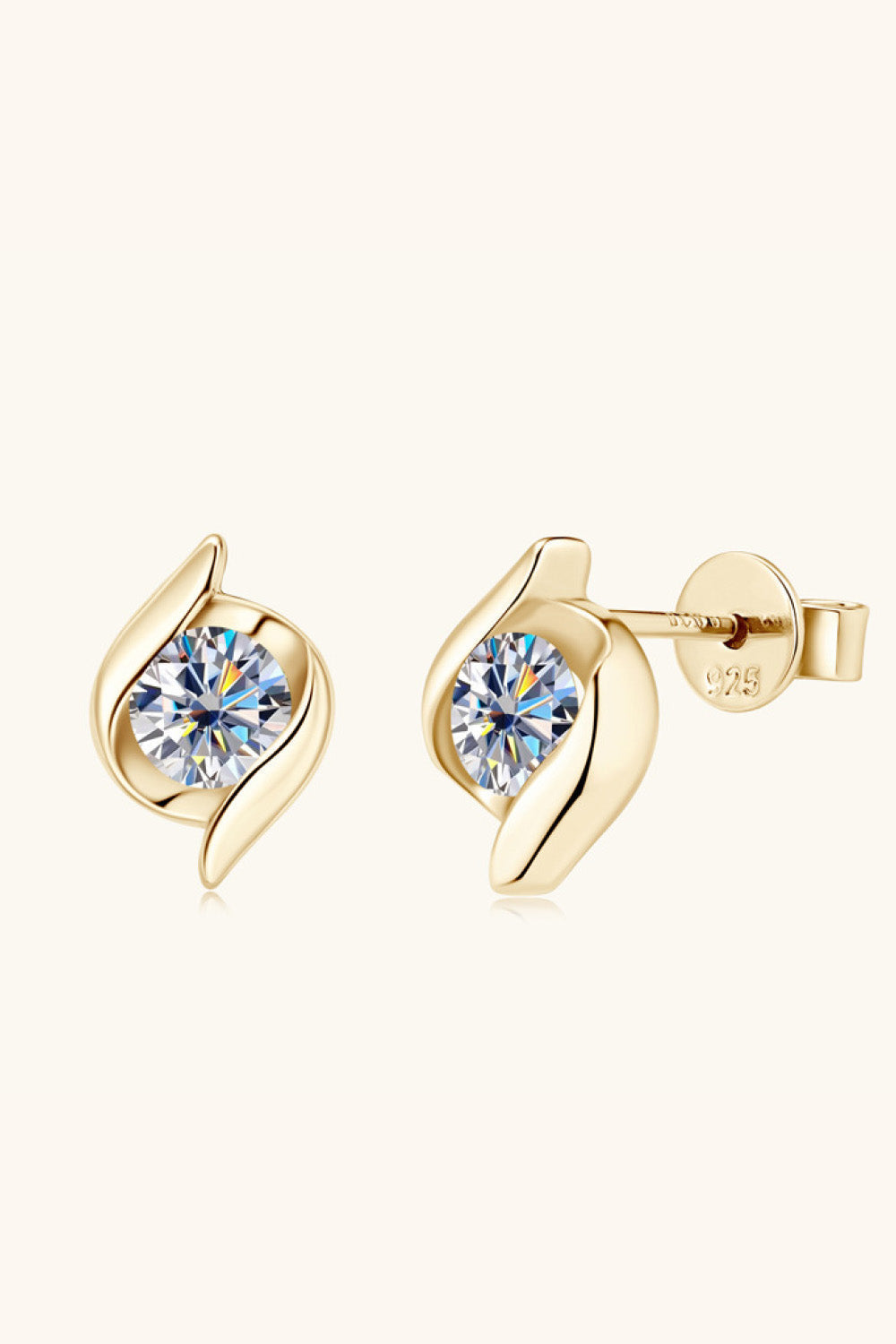 1 Carat Sparkala™ Platinum-Plated 925 Sterling Silver Stud Earrings