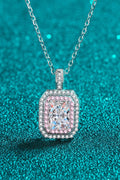 1 Carat Sparkala™ Geometric Pendant Chain Necklace (Platinum-Plated Fine Silver)